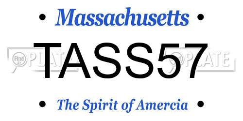 TASS57 Massachusetts License Plate