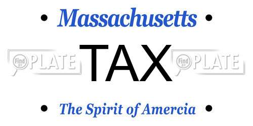 TAX Massachusetts License Plate