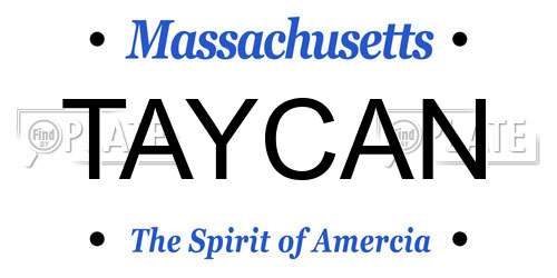 TAYCAN Massachusetts License Plate