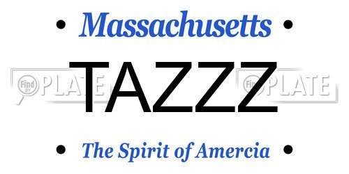 TAZZZ Massachusetts License Plate