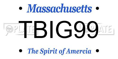 TBIG99 Massachusetts License Plate