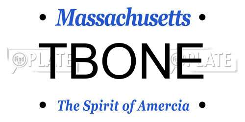 TBONE Massachusetts License Plate