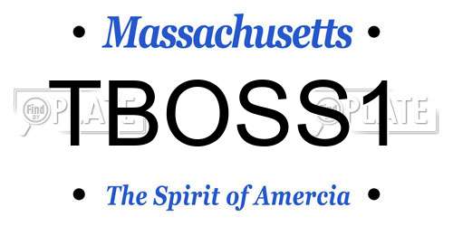 TBOSS1 Massachusetts License Plate