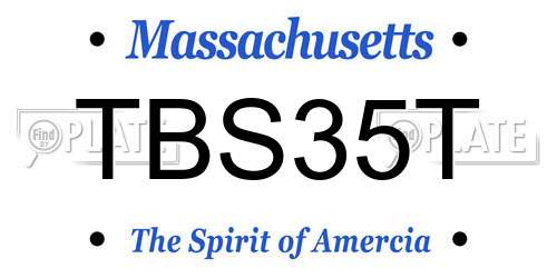 TBS35T Massachusetts License Plate