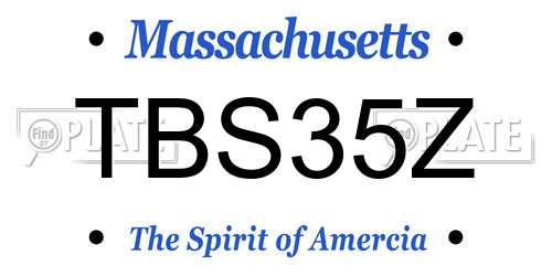 TBS35Z Massachusetts License Plate