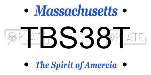 TBS38T Massachusetts License Plate