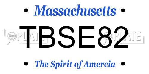 TBSE82 Massachusetts License Plate