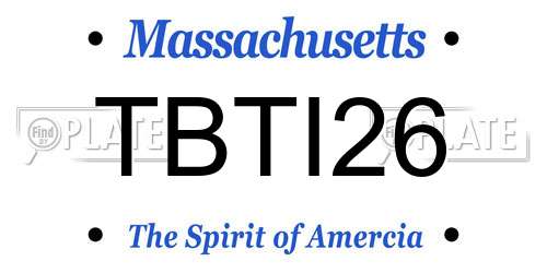 TBTI26 Massachusetts License Plate