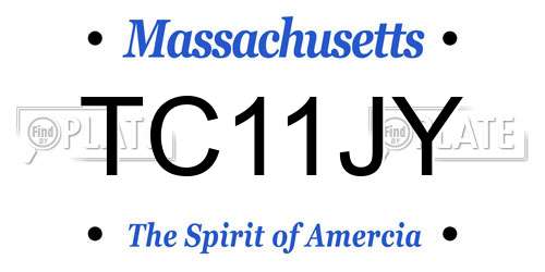 TC11JY Massachusetts License Plate