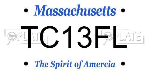 TC13FL Massachusetts License Plate