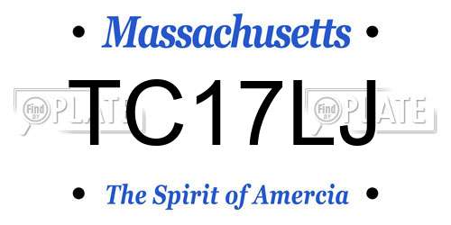 TC17LJ Massachusetts License Plate