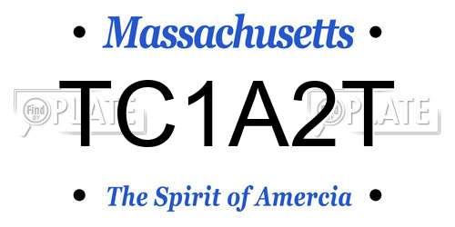 TC1A2T Massachusetts License Plate