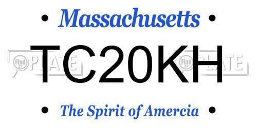 TC20KH Massachusetts License Plate
