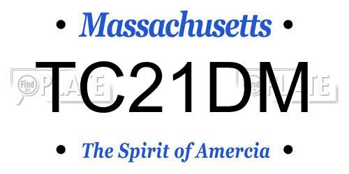 TC21DM Massachusetts License Plate