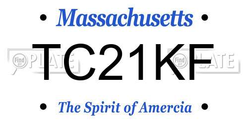 TC21KF Massachusetts License Plate