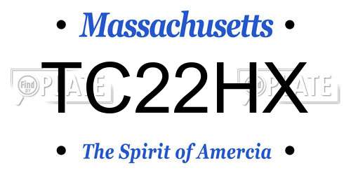 TC22HX Massachusetts License Plate