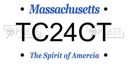 TC24CT Massachusetts License Plate