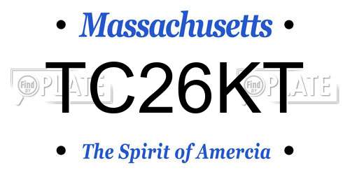 TC26KT Massachusetts License Plate