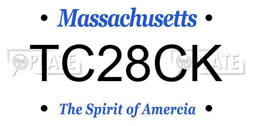 TC28CK Massachusetts License Plate