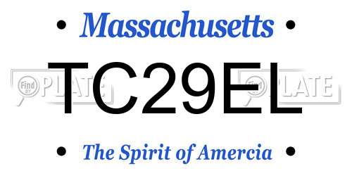 TC29EL Massachusetts License Plate