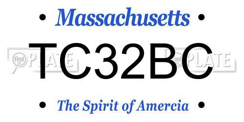 TC32BC Massachusetts License Plate