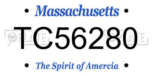 TC56280 Massachusetts License Plate