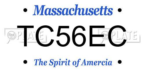 TC56EC Massachusetts License Plate