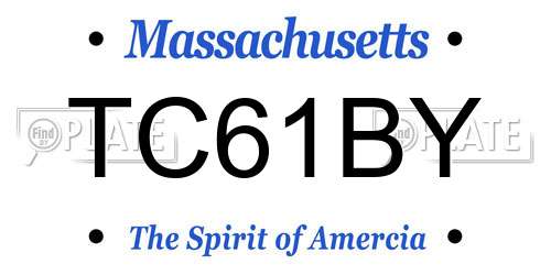 TC61BY Massachusetts License Plate