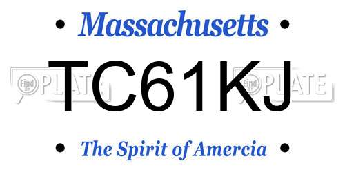 TC61KJ Massachusetts License Plate
