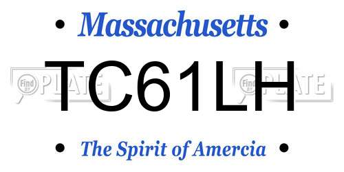 TC61LH Massachusetts License Plate
