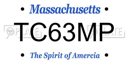 TC63MP Massachusetts License Plate