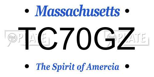TC70GZ Massachusetts License Plate