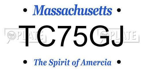 TC75GJ Massachusetts License Plate