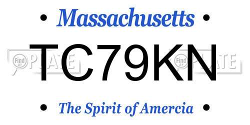 TC79KN Massachusetts License Plate