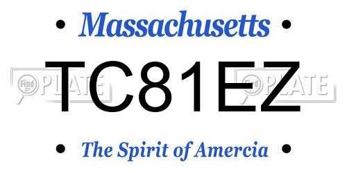 TC81EZ Massachusetts License Plate