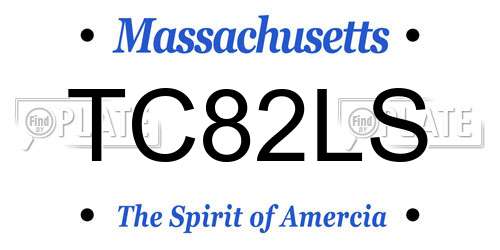TC82LS Massachusetts License Plate