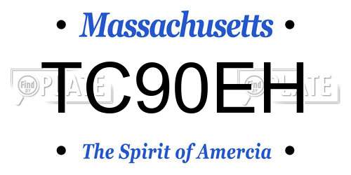 TC90EH Massachusetts License Plate