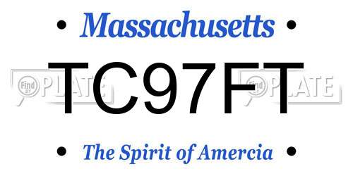 TC97FT Massachusetts License Plate