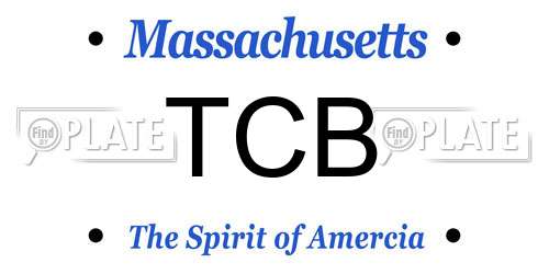 TCB Massachusetts License Plate