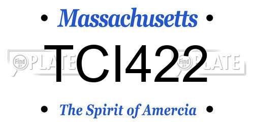 TCI422 Massachusetts License Plate
