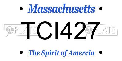 TCI427 Massachusetts License Plate