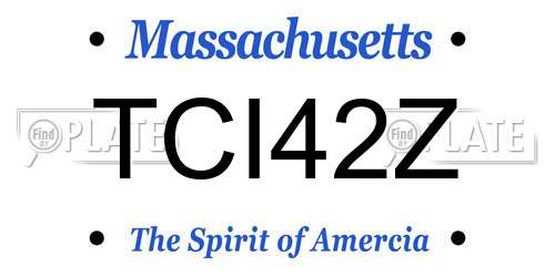 TCI42Z Massachusetts License Plate