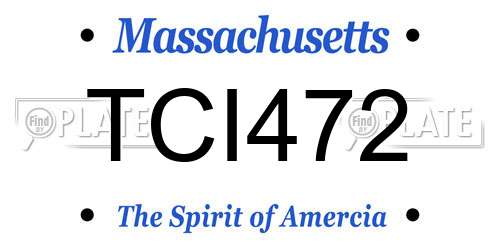 TCI472 Massachusetts License Plate