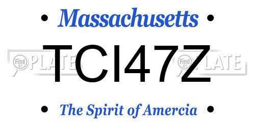 TCI47Z Massachusetts License Plate