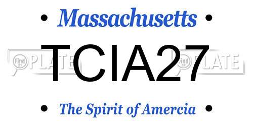 TCIA27 Massachusetts License Plate