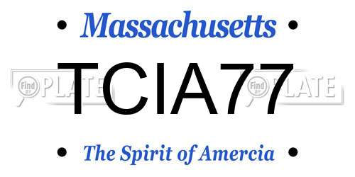 TCIA77 Massachusetts License Plate