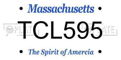 TCL595 Massachusetts License Plate