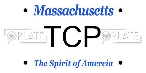 TCP Massachusetts License Plate