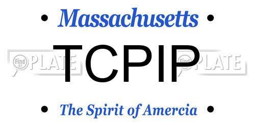 TCPIP Massachusetts License Plate