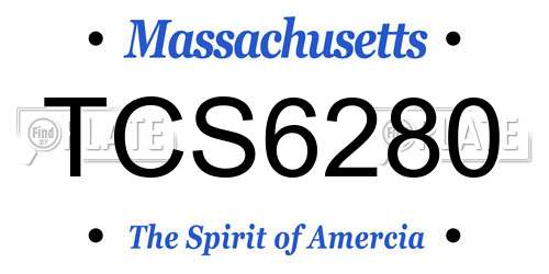 TCS6280 Massachusetts License Plate